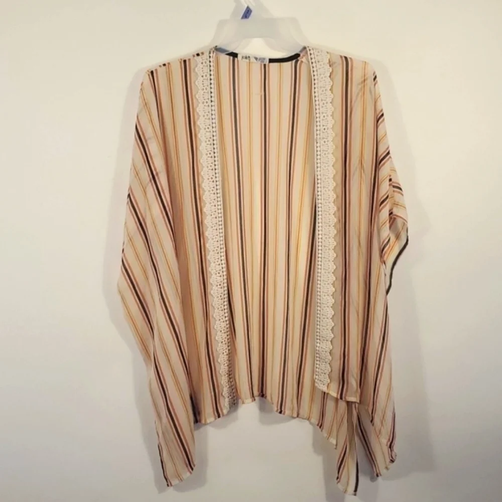 Jolt kimono Stripes Swim cover-up Size XL